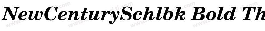 NewCenturySchlbk Bold Th字体转换